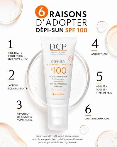 DCP DEPI SUN SPF100+ CREME SOLAIRE ECLAIRCISSANTE 50 ML